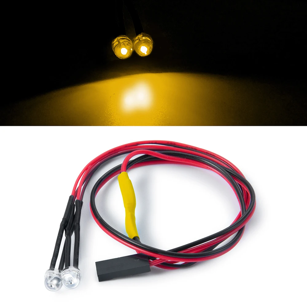 AXSPEED 4.5mm Red White Yellow Green LED Light Spotlight Headlights for Axial SCX10 II 90046 1/10 RC Car Truck Accessories