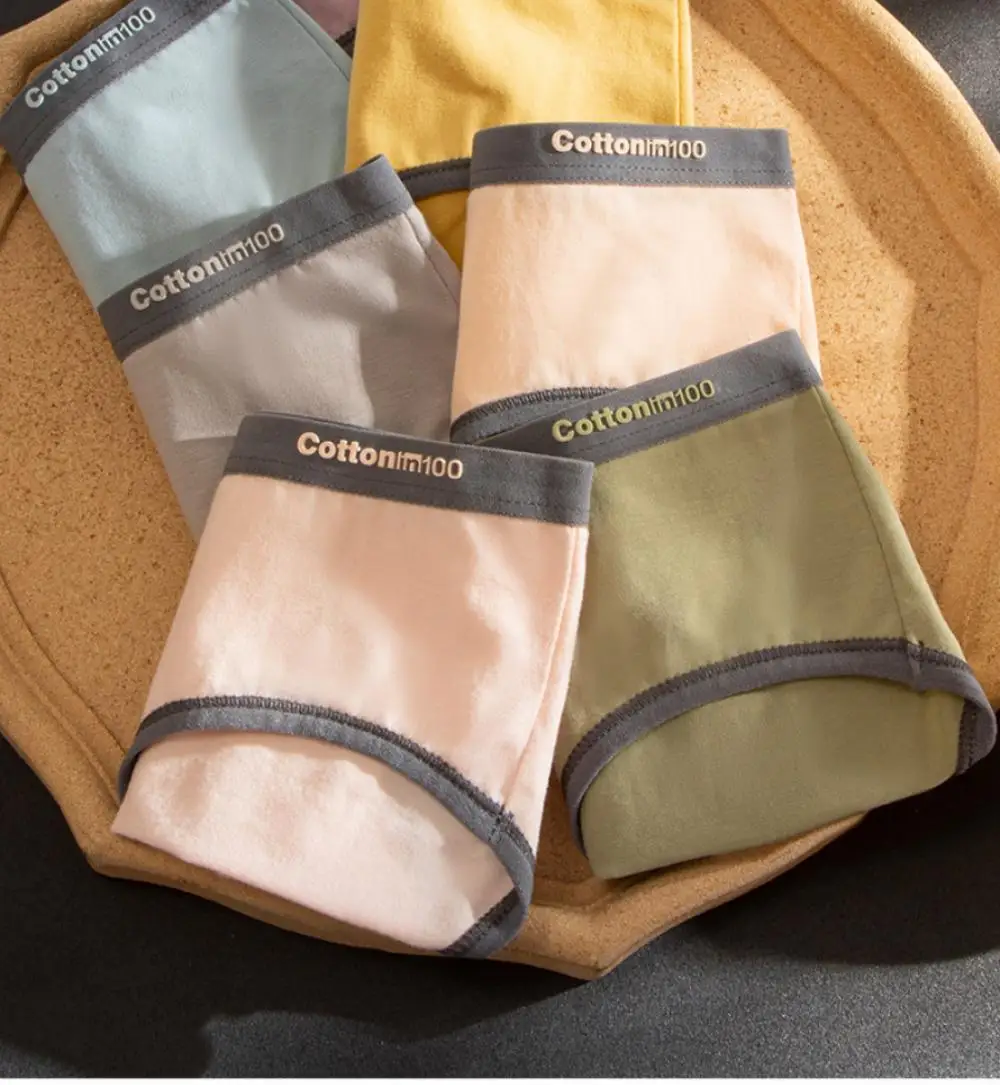 

New Style Underwear Ladies Pure Cotton Mid Waist Seamless Breathable Student Japanese Triangle Women Panties for Women Lingerie