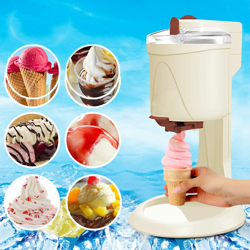 Máquina de helado de servicio suave para el hogar, 220V, automática, para hacer helados, postre de frutas, batidos y batidos