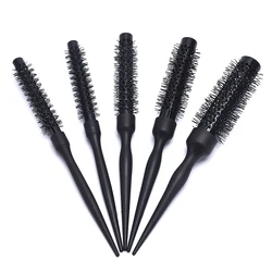 1PC Black Curly Round Roll Hair Brush Nylon Professional Comb Salon Barber Hairbrush Hairdressing Styling Tool Edge Control