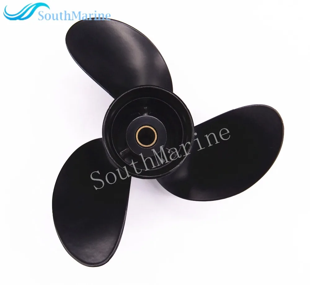 Boat Engine Aluminum Propeller 8.5x9 for Tohatsu / Nissan 2-Stroke 4-Stroke 8HP 9.8HP Outboard Motor 8.5 x 9 , Pitch 12 spine