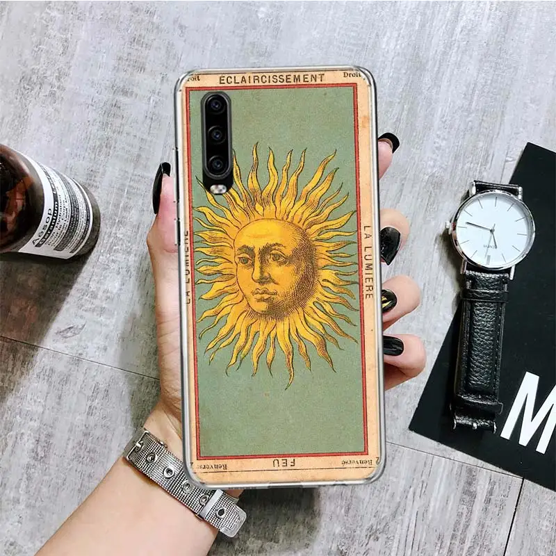 Tarot Cards Reading Art Phone Case For Huawei P30 P40 P20 P10 P50 Mate 20 10 30 40 Lite Pro Plus Printing Cover Coque Shell