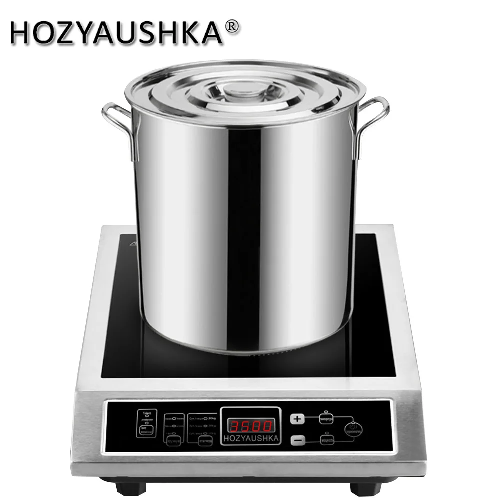 3500W home high power Induction Cooker commercial flat desktop button stainless steel soup stir-fry