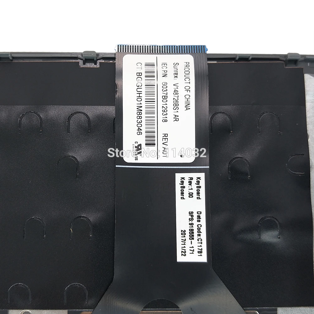 Imagem -05 - Teclado do Portátil para hp Probook X360 11 g1 g2 ee ar Árabe Preto com Caixa Superior 6070b1118402 6037b0129318 V148726bs1 Novo ar