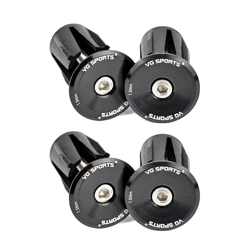 VG Sports 1 Paar Fahrradgriff Lenkerendkappe Aluminiumlegierung MTB Lenkergriffe Stecker Kappen für Fahrradlenkerzubehör