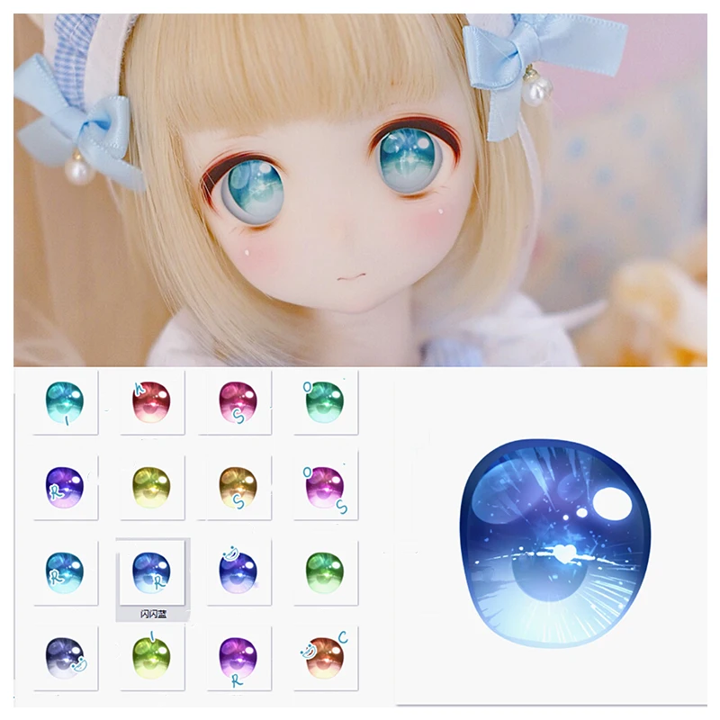 10mm-24mm BJD doll cartoon eyes for 1/12 1/8 1/6 1/4 1/3 BJD SD doll acrylic eyes doll accessories BJD eyeballs