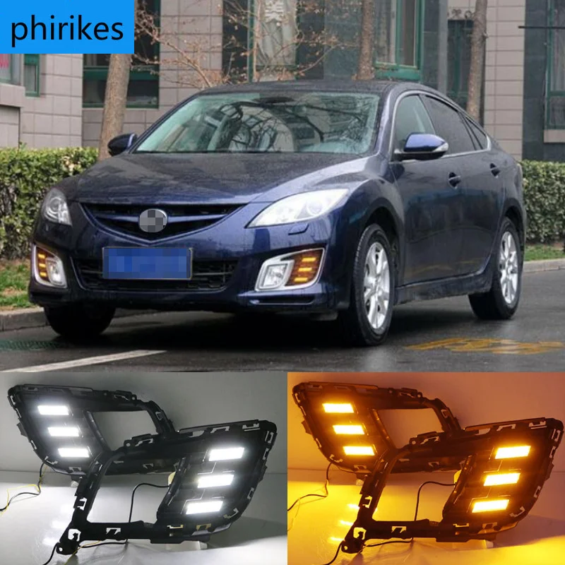 1 set for Mazda 6 Mazda6 2008 2009 2010 Driving DRL Daytime Running Light fog lamp Relay LED Daylight car styling free shipping