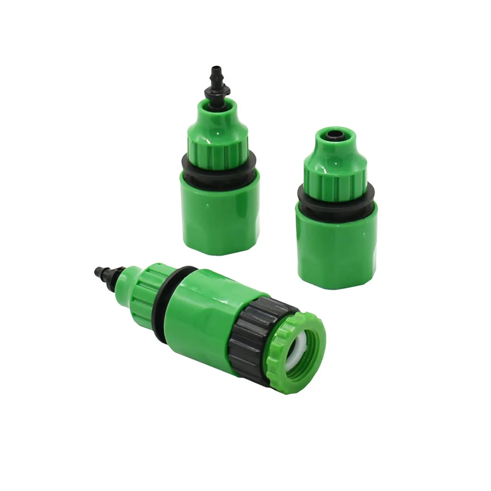 1Pcs Quick Coupling Adapter With 1/4 3/8'' Barbed Connector For Irrigation Garden Hose Watering Greenhouse