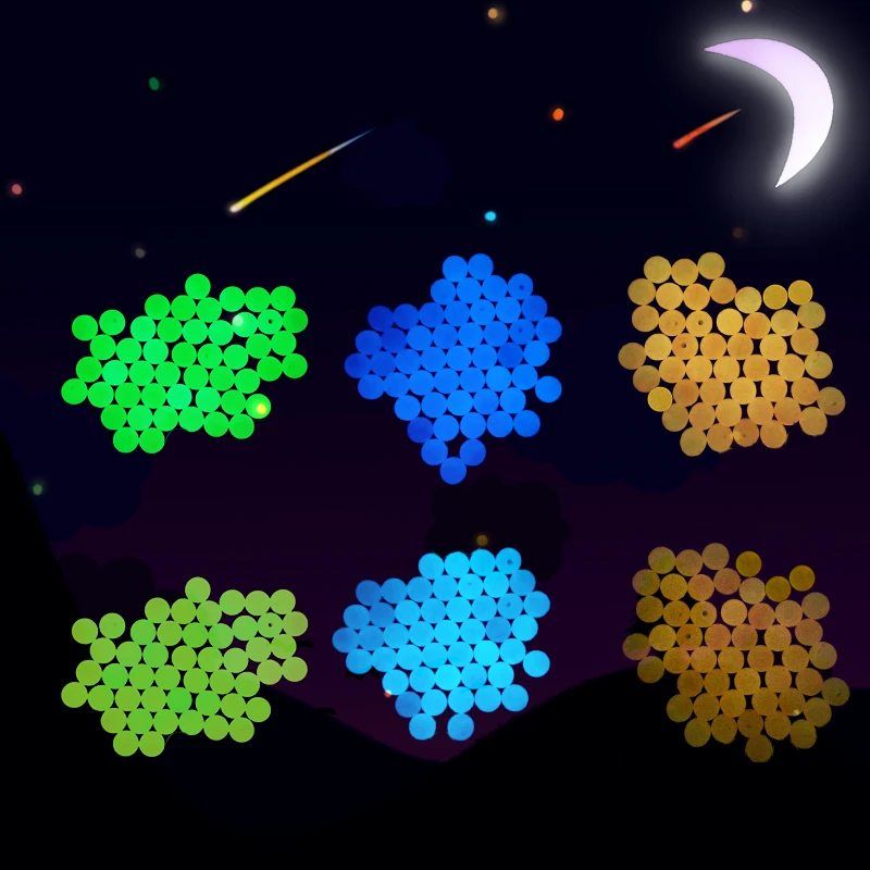 6mm 8mm 10mm 12mm Acrylic Luminous Beads Glow In The Dark Loose Spacer Beads For Jewellery Marking Necklace Bracelet DIY