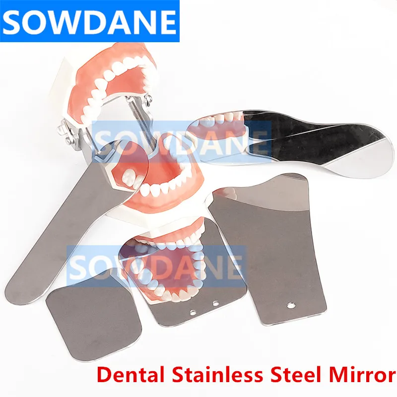 Stainless Steel Double-Side Dental Orthodontic Teeth Whitening Autoclavable Dental Oral Photographic Mirror Reflector Check Tool