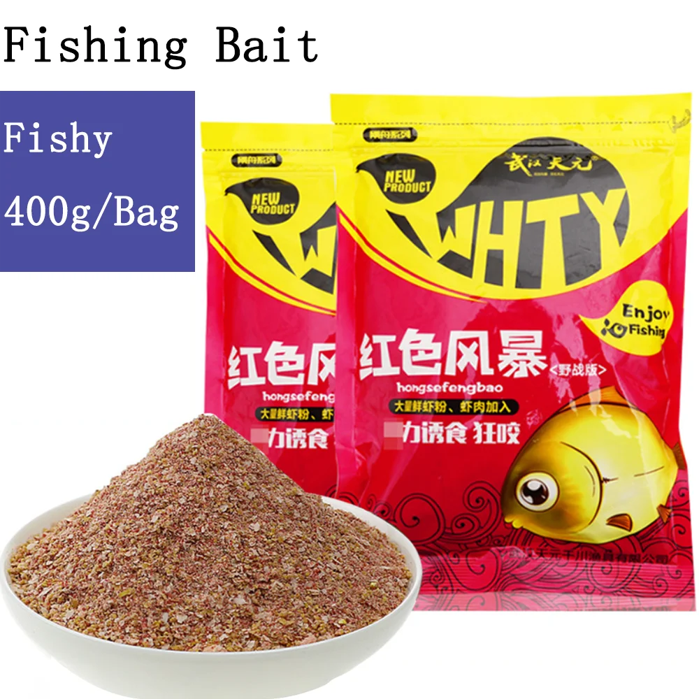 2Bags=800g Crucian Carp Fishing Quick Bait Powdery Fishy Live Baits Lure Fish Smell Baits Powder Feeder Accessories Fragranc