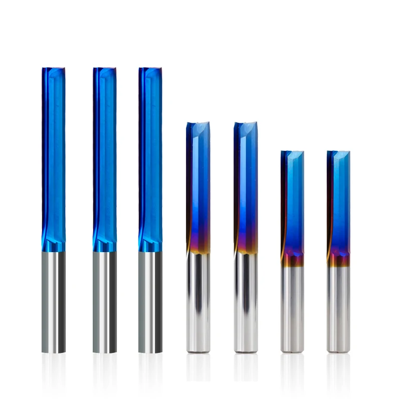 1 adet 2 Flüt Düz Uçlu Değirmen Karbür Yönlendirici Bit Ahşap, PVC, Plastik CNC Gravür Freze Araçları 4mm/6mm Shank freze kesicisi