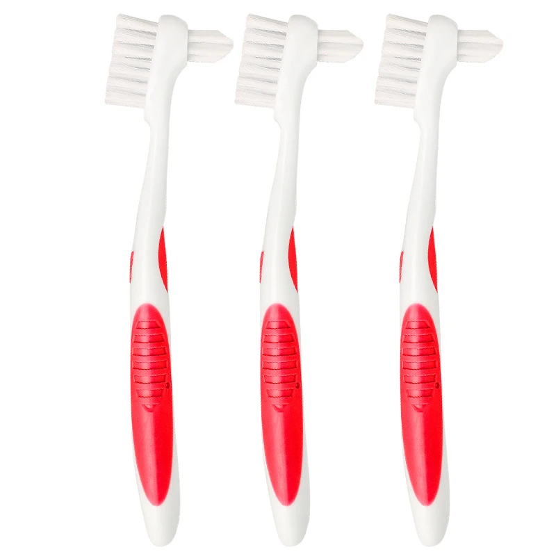 Y-Kelin Denture Clean Brush Double Sided Cleaning Toothbrush for False Teeth, Teeth Grinding, Dental Devices, and Mouth Guards