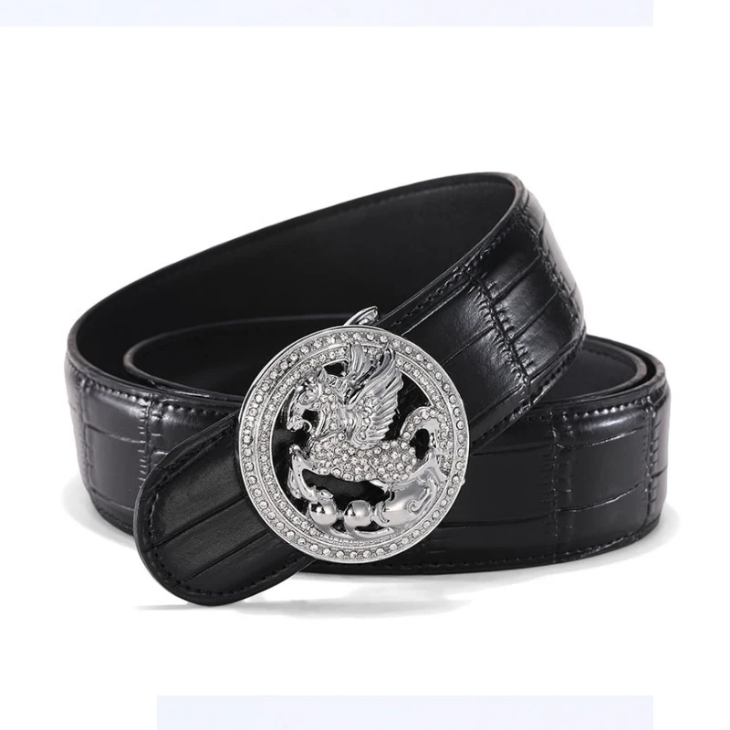 

Aoluolan кожи дизайнерские Роскошные Брендовые мужские ремни модные джинсы высокого качества, гладкая пряжка