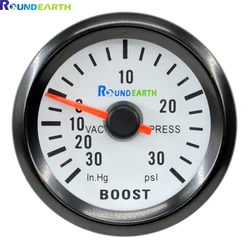 Aarde Ronde 52Mm Black Shell Blauw Licht Auto Turbo Druk Turbin Vacuüm Boost Meter Pers-30 ~ 30 Psi Meter