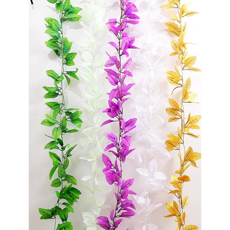 240cm silk Artificial Plants Hanging ivy leaf garland greenery vine white leaves Home Wedding Garden Party Christmas Wall Decor