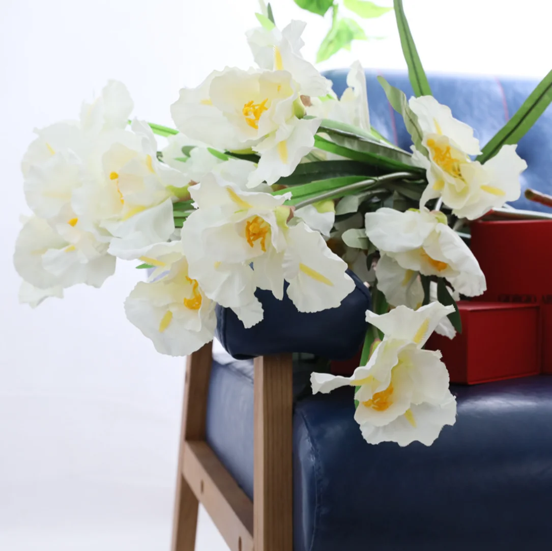 造花の頭,90cm,1ピース,3つの花の頭,結婚式の部屋の装飾,ギフトf604