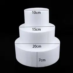 Moule à gâteau rond et carré en polystyrène, 4/6/8 pouces, en forme de cœur, pour bricolage, décorations de mariage, mousse de cuisson, modèle artisanal en styromousse