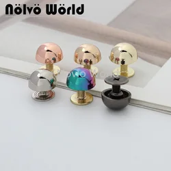 Nolvo World 5-20-100pcs colorful bag rivet rainbow color mushroom nail for garment bag accessories wholesale price