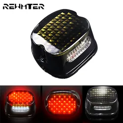 Motorcycle LED Tail light Smoke Red laydown Taillight Lamp For Harley Dyna Softail Touring Sportster 883 1200 Street Glide FXD