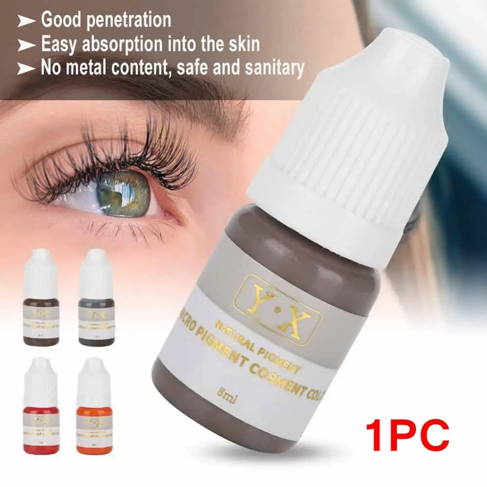 

1PC 8ML Beauty Tool Supplies Semi Permanent Body Art Tattoo Ink Pigment Microblading Eyebrow Eyeliner Lipliner