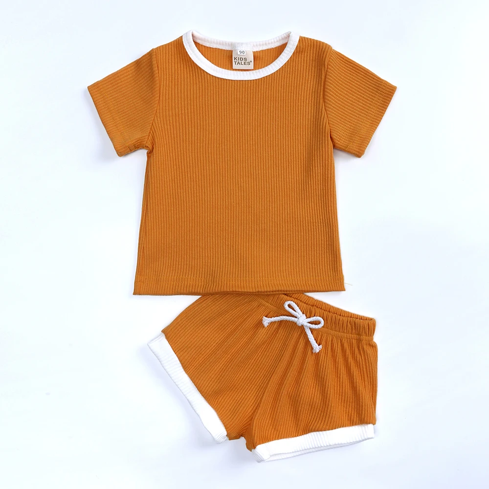 2026 sommer Neugeborenen Baby Jungen Mädchen T-shirt Kurze Anzüge 2 stücke Kinder Kleidung Kurzarm T-shirts + Shorts Trainingsanzüge Sets 6M-4Y – Detail 7