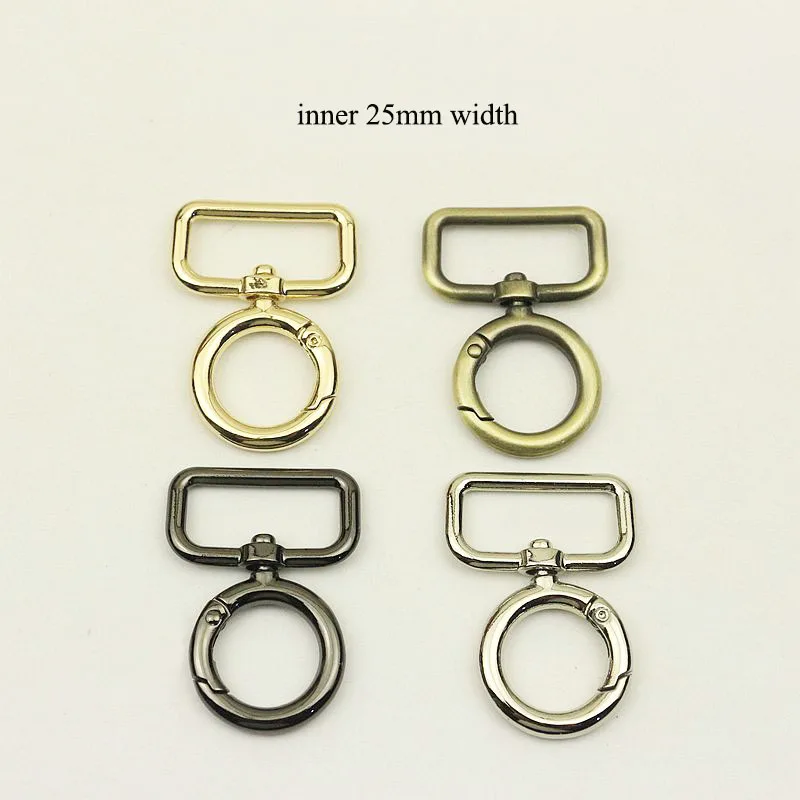 

20pcs 25mm Openable O Rings Metal Hook Buckles for Bag Strap Snap Clip Trigger Spring Ring Dog Collar Keychain DIY Accessories