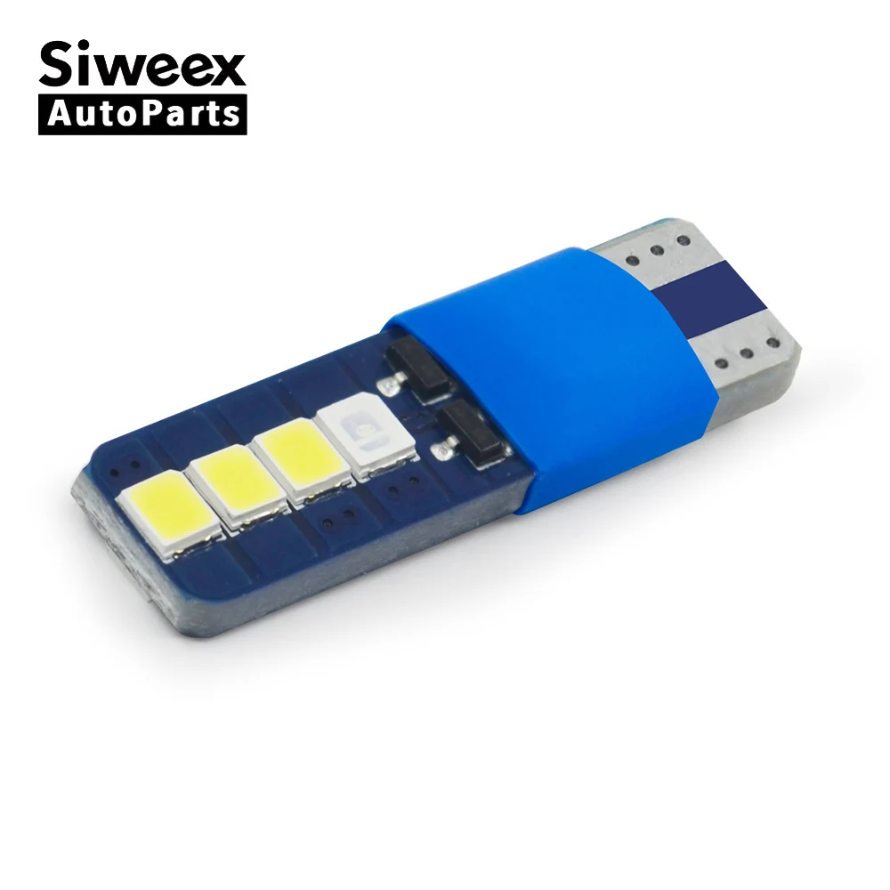 T10 Canbus W5W 8 Smd 2835 Led For Auto Wedge Light Width Lamp Door Parking Bulb License Plate White Blue DC 12V Two Color