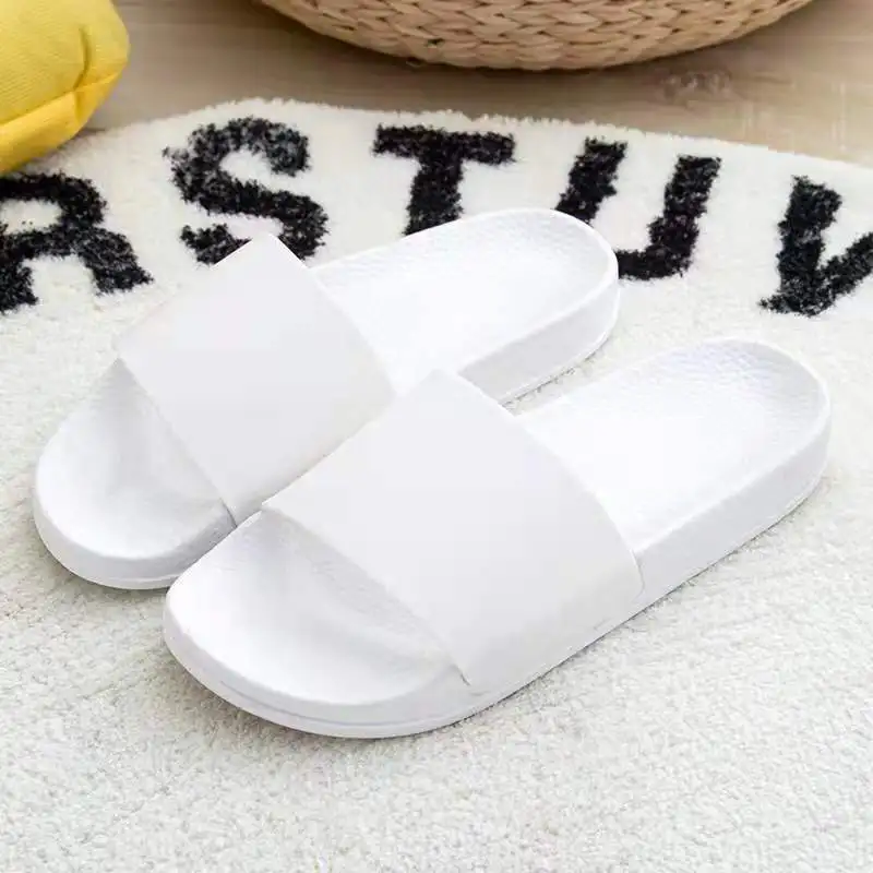 Women's New Summer Slippers Modern Women's Slippers Black and White Beach Shoes Household and Bathing Couple Slippers