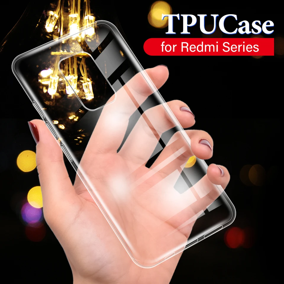 Clear TPU Case for Xiaomi Redmi 9 9A 9C 9T Note 9S Pro