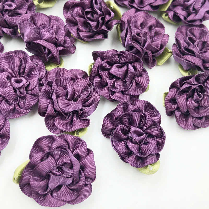 40pcs Ribbon Flower Carnation Appliques Sewing/Craft/Wedding Lots A068 U Pick