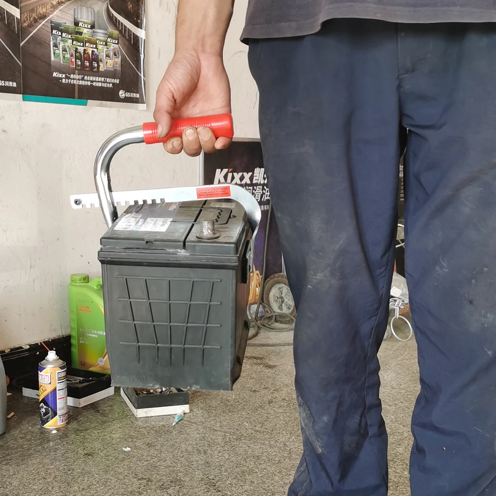 Support de batterie réglable, poignée de levage latéral robuste