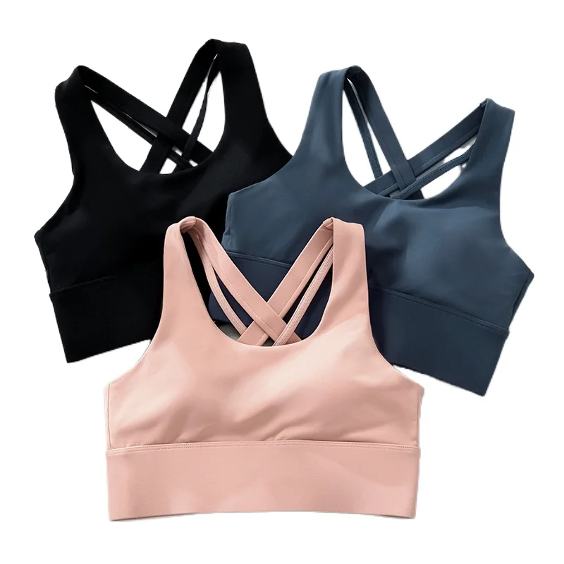 Reggiseno sportivo da donna Push Up Crop Top reggiseno da palestra per Fitness femminile Top traspirante vuoto reggiseno da Yoga in esecuzione