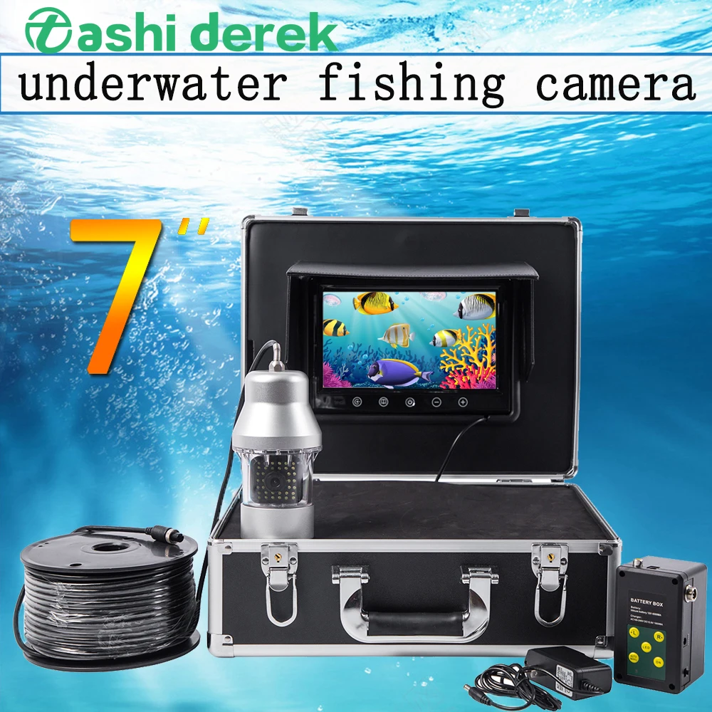 36 Lights Ice Fishing Camera 7inch DVR 1000tvl HD Under Water Fish Finder Night Vision Fishing Camera with 360degree Camera Head