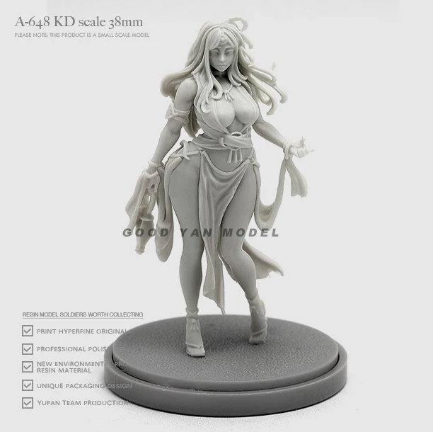 38mm Resin model kits figure beauty colorless and self-assembled A-648