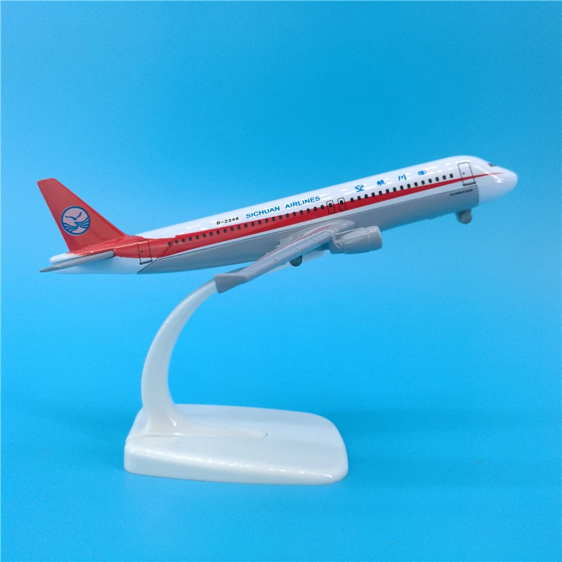 16CM 1:400 Scale China Sichuan Airlines Airbus A320 Airplane Model  Metal Diecast Aircraft Plane Toys Kids Gift Display