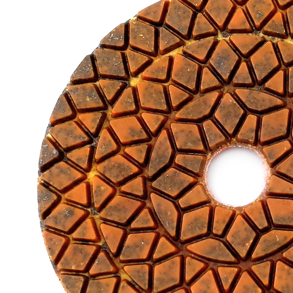 RIJILEI 4PCS 4 Inch Super Wet Diamond Polishing Pads Longer Life Diamond Copper Polishing Pad For Granite Marble Grinding Discs