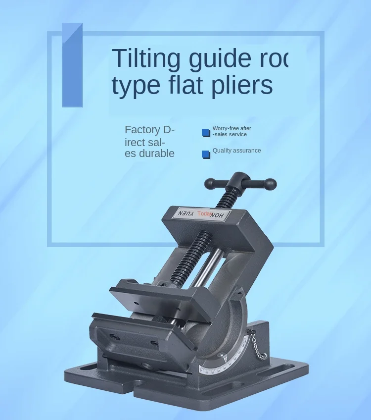 Pinza angolare di guida inclinabile da 3 pollici 75mm 4 pollici 100mm morsa da banco per trapano inclinabile da 0-90 gradi