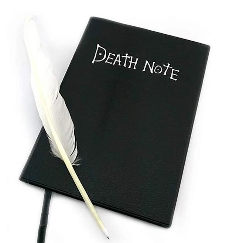 Juego de Cuaderno de Anime Death Note, diario de cuero coleccionable, cuaderno de la muerte, diario de escritura con tema de Anime grande, bolígrafo