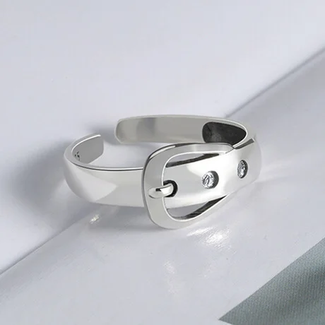 Women's 925 Sterling Silver Wave Ring, Charm Accessory