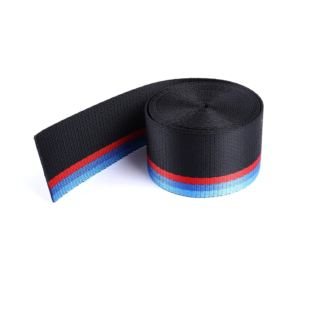 2inch Seat Belt M Style Strip Racing Harness Ribbon Auto Safety Webbing Blue Red For BMW e36 e46 e90 e39 Lenght 3.8 Meter/roll