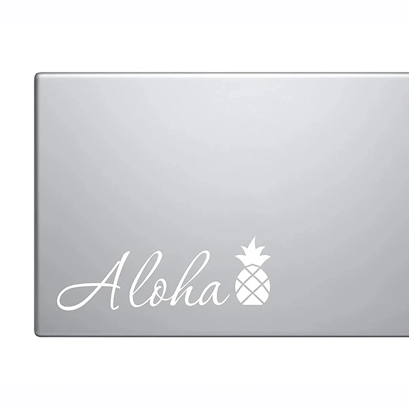 Aloha Text Pinapple Hawaii Aloha Black Bathroom Silhouette Art Painting Car Stickers Rear Window Car Sticker