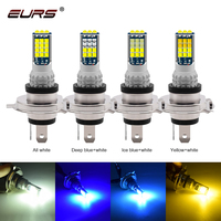 1pcs H4 LED Car Lights H8 H9 H11 H7 HB3 HB4 9005 9006 H3 H1 LED Headlight Bulb Dual Color Car Fog Lamp White Yellow Blue 12V