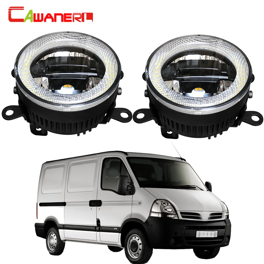 

Cawanerl For Nissan Interstar 2002-2010 Car LED Fog Light Daytime Running Lamp DRL Angel Eye Bulb 3000LM 12V 2 Pieces