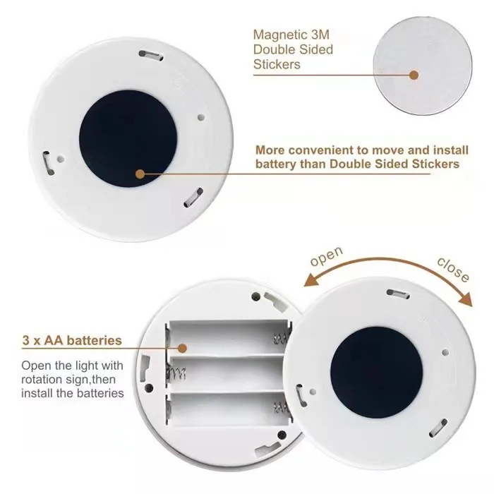 Bola de luz sem fio rgb cor controle remoto contador luz do corredor barra decoração atmosfera soco livre