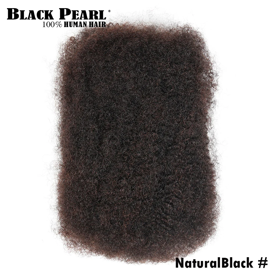 Pérola Negra-Cabelo Remy Brasileiro, Afro Kinky, Encaracolado, Cabelo Humano Em Massa, Trança, Cor Natural, Tranças, Sem Trama, 1 Pacote, 50g por Pc