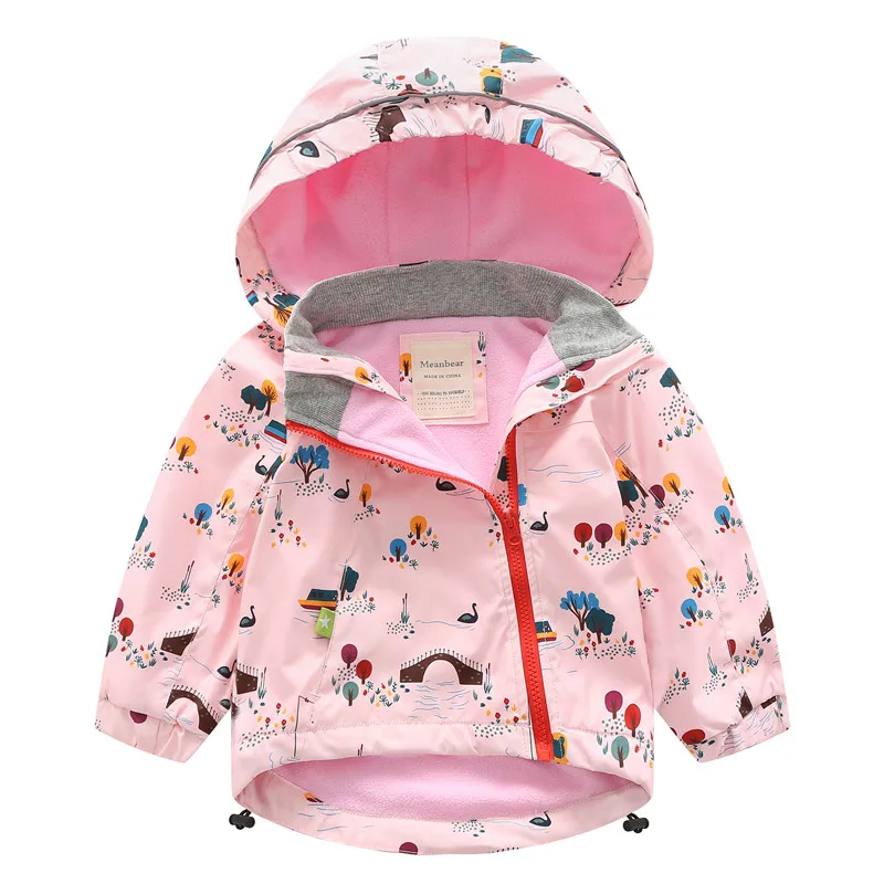 

Children's fleece jacket for boys and girls winter fleece windbreaker outdoor rainproof hooded jacket