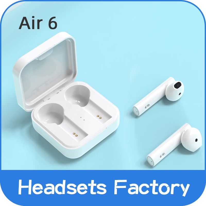 HKNL Air 6 Tws Wireless Headphone Sports Earbuds Auriculares Bluetooth 5.0 Earphone Headset for Phone