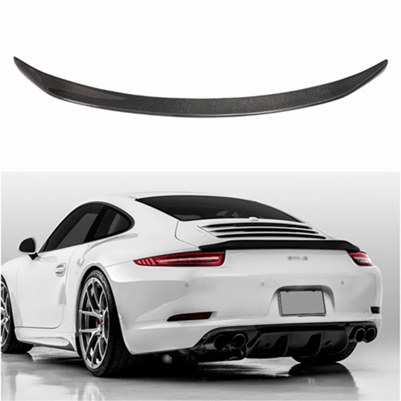 

Carbon Fiber Rear Trunk Spoiler Fit For Porsche 911 Carrera 991 2012 2013 2014 2015 FRP Rear Wing V-RT Style