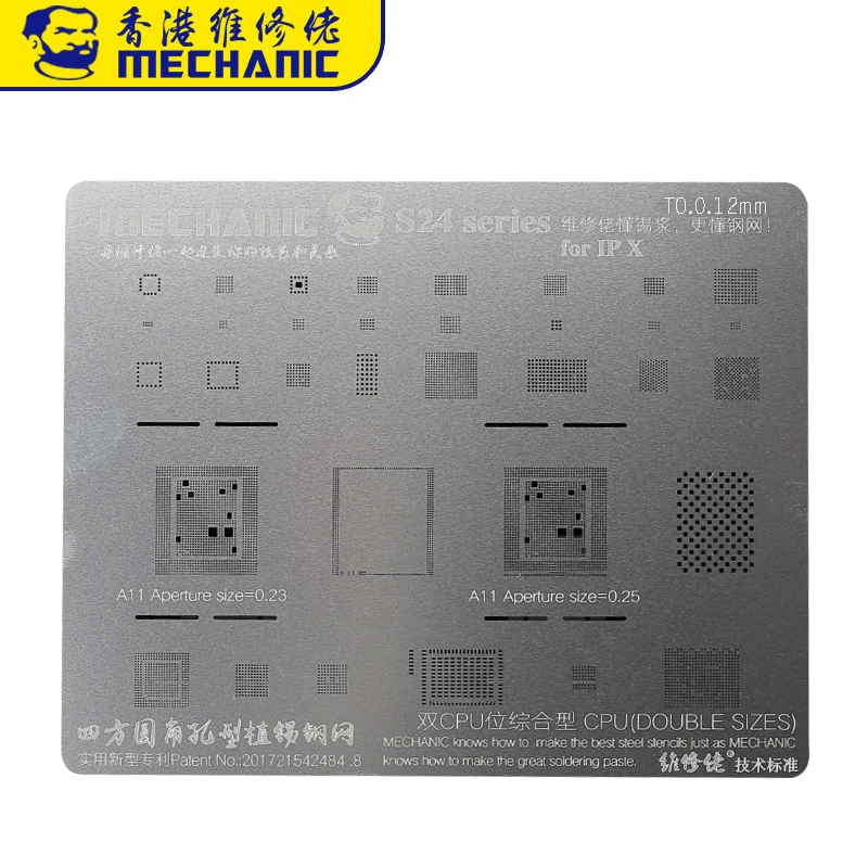 MECHANIC BGA Reballing Stencil for iPhone 11 Pro Max XR XS X 8 8P 7 7P 6S 6SP 6 6P 5S Motherboard IC Chip CPU Soldering Net